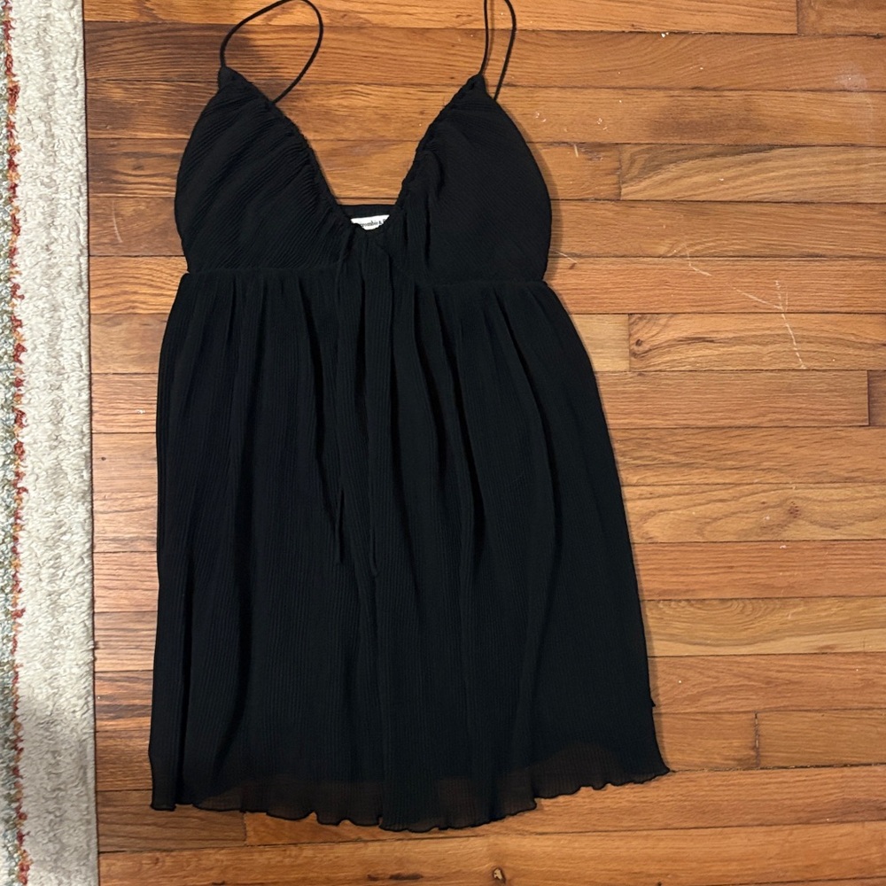 Abercrombie & Fitch Black Spaghetti Strap Mini Dress